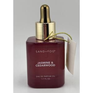 Sand + Fog JASMINE AND CEDARWOOD 50ml Perfume Oil Dropper (BRAND NEW)